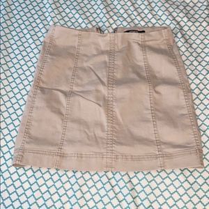 Khaki jean skirt